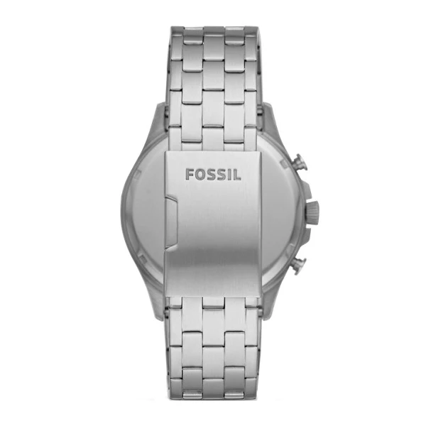 Fossil Forrester Silver Stainless Steel Blue Dial Chronograph Quartz Watch for Gents - FS5605 - Image 2
