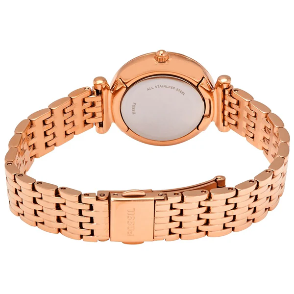 Fossil Carlie Mini Rose Gold Stainless Steel Mother Of Pearl Dial Quartz Watch for Ladies - ES4429 - Image 2
