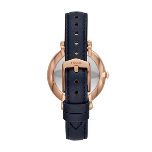 Fossil Jacqueline Blue Leather Strap Blue Dial Quartz Watch for Ladies - ES4673 - Image 2