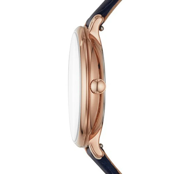 Fossil Jacqueline Blue Leather Strap Blue Dial Quartz Watch for Ladies - ES4673 - Image 3