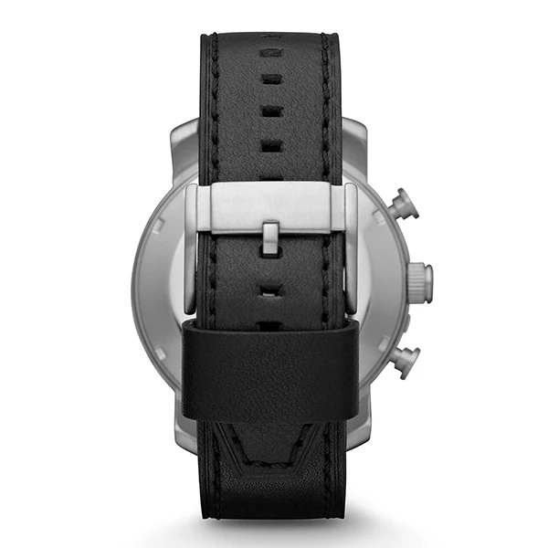 Fossil Nate Black Leather Strap Black Dial Chronograph Quartz Watch for Gents - JR1436 - Image 2