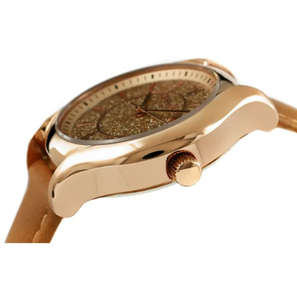 Fossil Beige Leather Strap Silver Dial Quartz Watch for Ladies - BQ3159 - Image 2