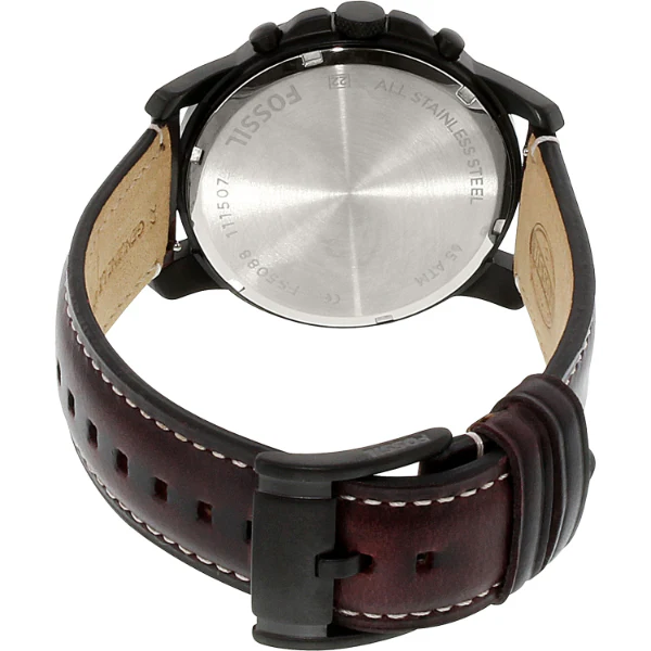 Fossil Grant Brown Leather Strap Brown Dial Chronograph Quartz Watch for Gents - FS5088 - Image 2