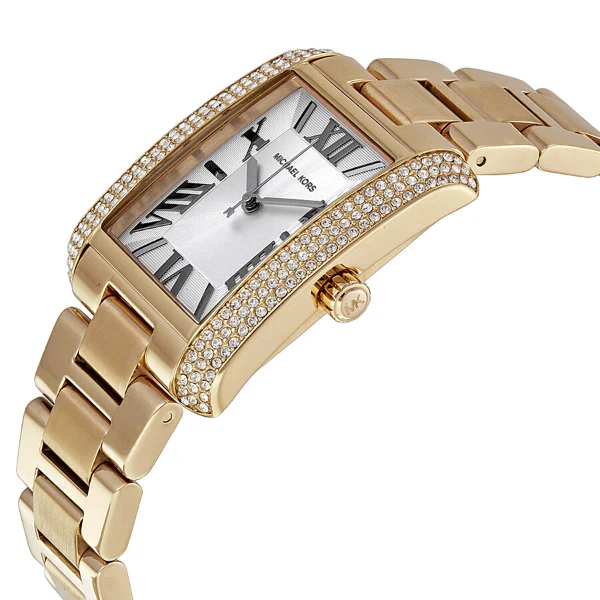 Michael Kors Emery Gold Stainless Steel White Dial Quartz Watch for Ladies - MK-3254 - Image 2