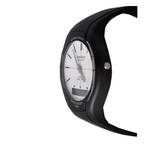 Casio Youth Black Silicone Strap Black Dial Quartz Watch for Gents - AW-90H-7EVDF - Image 2