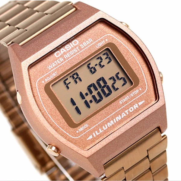 Casio Illuminator Rose Gold Stainless Steel Rose Gold Dial Quartz Unisex Watch - B640WC-5ADF - Image 3