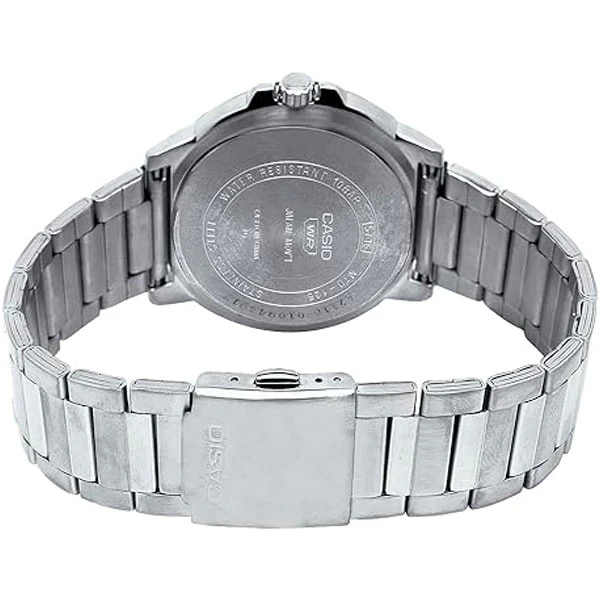 Casio Silver Stainless Steel Grey Dial Quartz Watch for Gents - MTD-125D-1A2VDF - Image 2