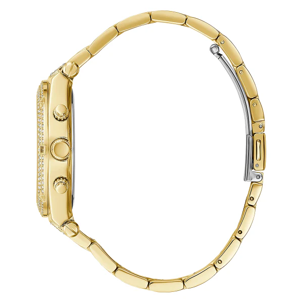 Guess Heiress Gold Stainless Steel Gold Dial Chronograph Quartz Watch for Ladies - GW0440L2 - Image 2