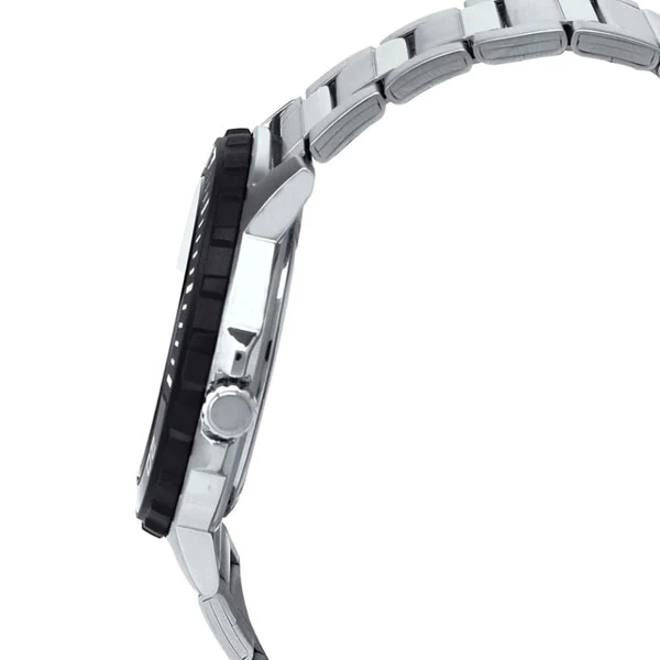 Casio Silver Stainless Steel Black Dial Quartz Watch for Gents - MTD-125D-1A1 VDF - Image 2