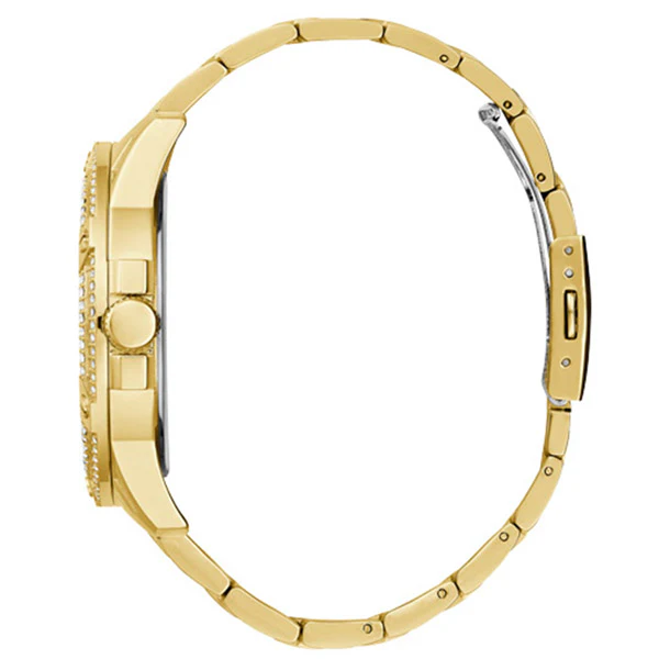 Guess King Gold Stainless Steel Gold Dial Quartz Watch for Gents - GW0497G2 - Image 2
