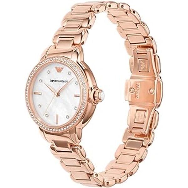 Emporio Armani Mia Rose Gold Stainless Steel Mother Of Pearl Dial Quartz Watch for Ladies - AR11523 - Image 2