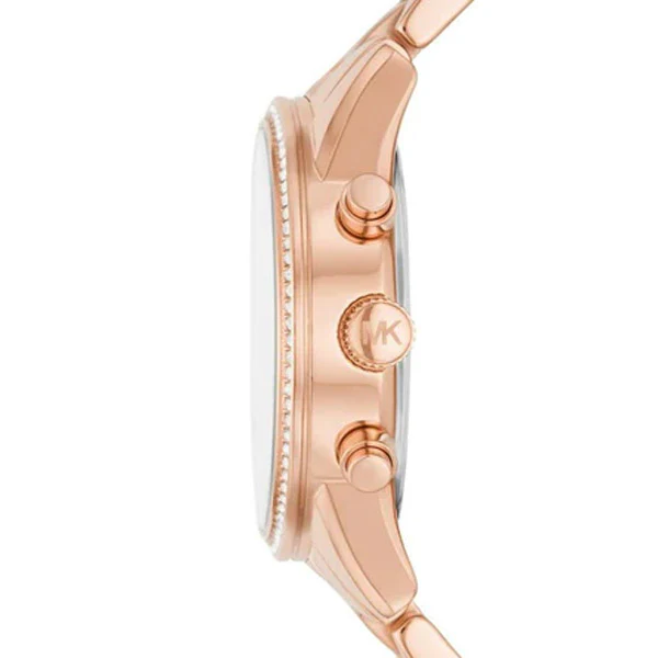 Michael Kors Ritz Rose Gold Stainless Steel Rose Gold Dial Chronograph Quartz Watch for Ladies - MK7302 - Image 2