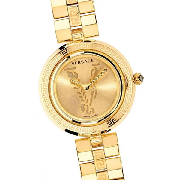 Versace Virtus Infinity Gold Stainless Steel Gold Dial Quartz Watch for Ladies - VEZ400421 - Image 2