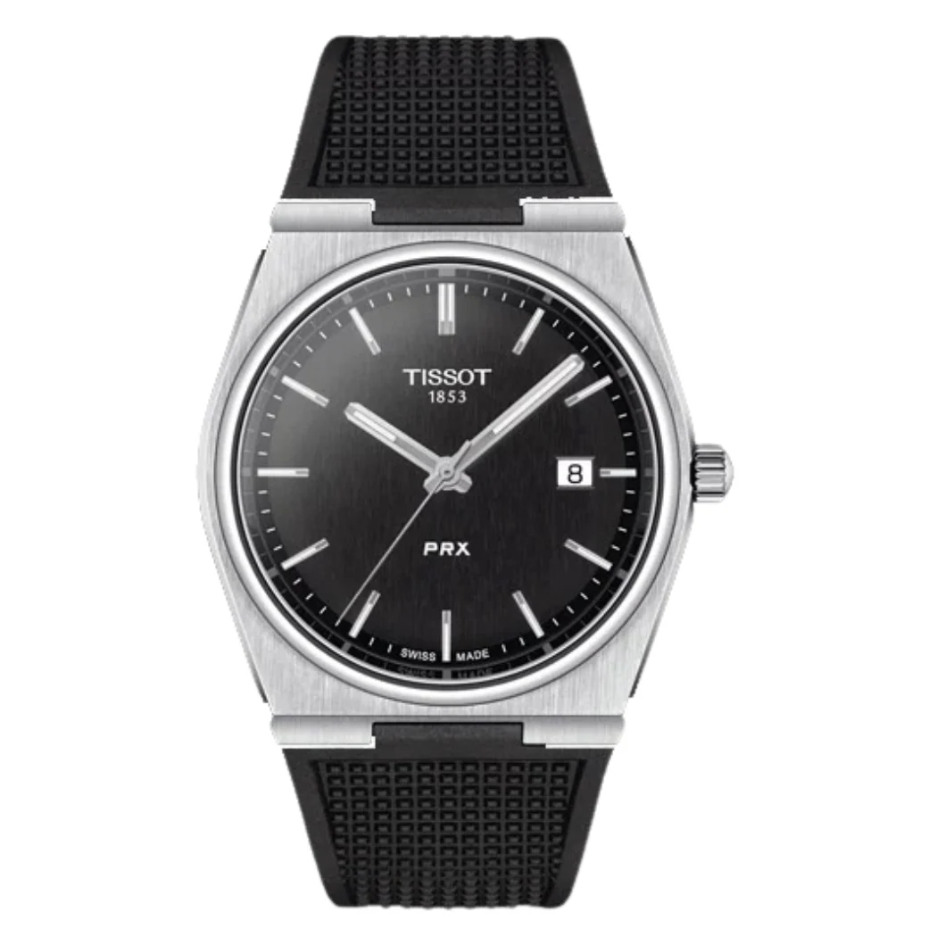 Tissot PRX Black Silicone Strap Black Dial Quartz Watch for Gents - T137.410.17.051.00