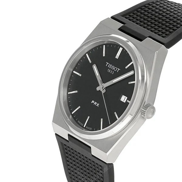 Tissot PRX Black Silicone Strap Black Dial Quartz Watch for Gents - T137.410.17.051.00 - Image 2