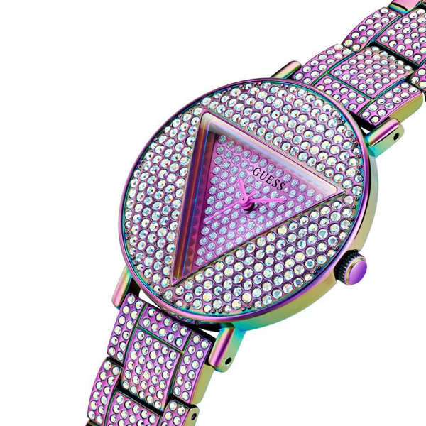 Guess Trend Purple Stainless Steel Purple Dial Quartz Watch for Ladies - GW0512L4 - Image 2