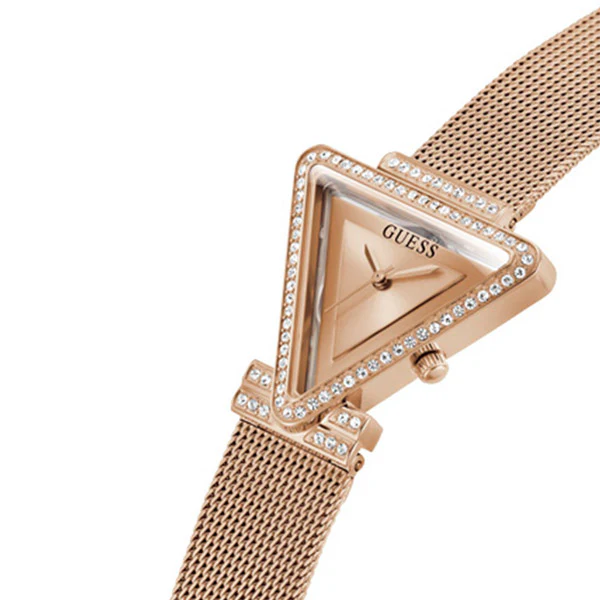 Guess Fame Rose Gold Mesh Bracelet Rose Gold Dial Quartz Watch for Ladies - GW0508L3 - Image 2