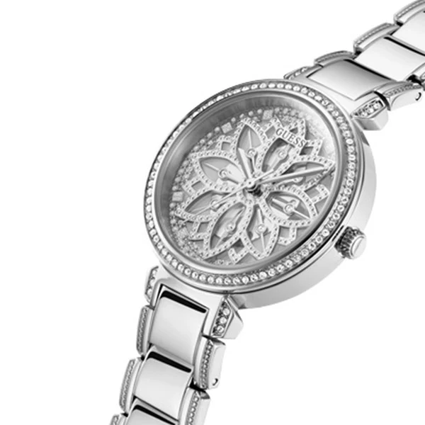 Guess Lily Silver Stainless Steel Silver Dial Quartz Watch for Ladies - GW0528L1 - Image 2