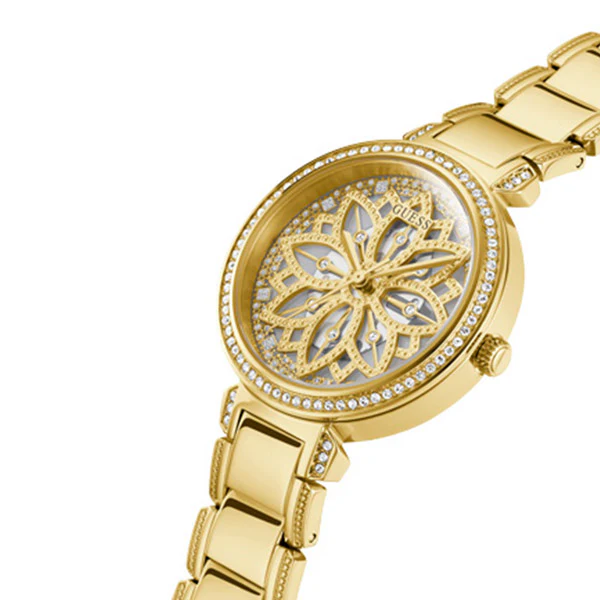 Guess Lily Gold Stainless Steel Gold Dial Quartz Watch for Ladies - GW0528L2 - Image 2