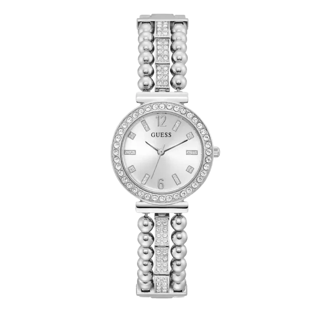 Guess Gala Silver Stainless Steel Silver Dial Quartz Watch for Ladies - GW0401L1