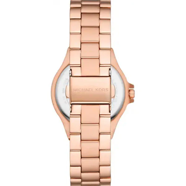 Michael Kors Mini Lenox Rose Gold Stainless Steel Silver Dial Quartz Watch for Ladies - MK7279 - Image 2