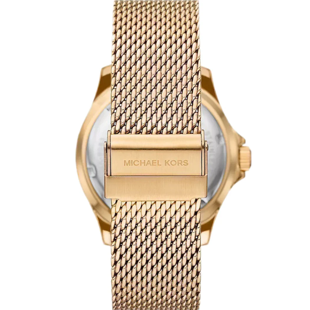 Michael Kors Everest Gold Mesh Bracelet Gold Dial Quartz Watch for Gents - MK9083 - Image 2