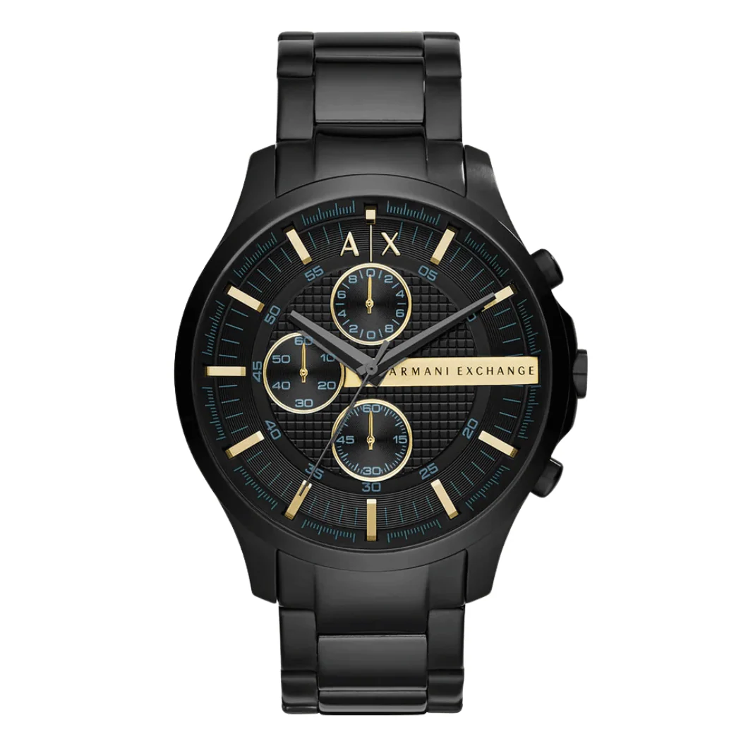 Armani Exchange Black Stainless Steel Black Dial Chronograph Quartz Watch for Gents - AX2164