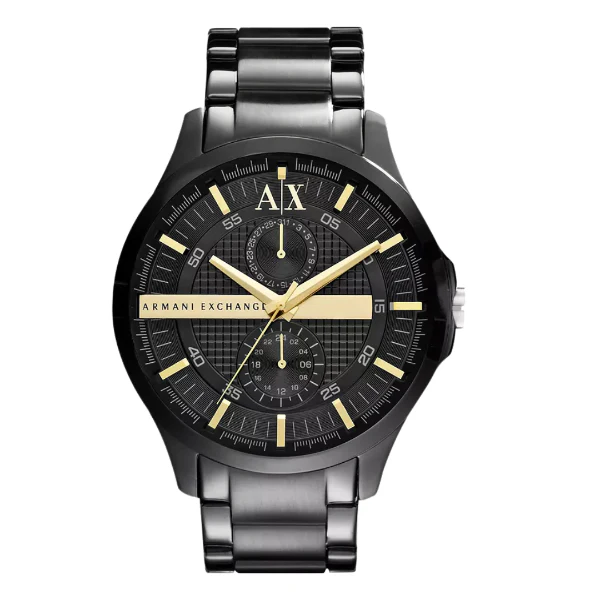 Armani Exchange Black Stainless Steel Black Dial Quartz Watch for Gents - AX2121