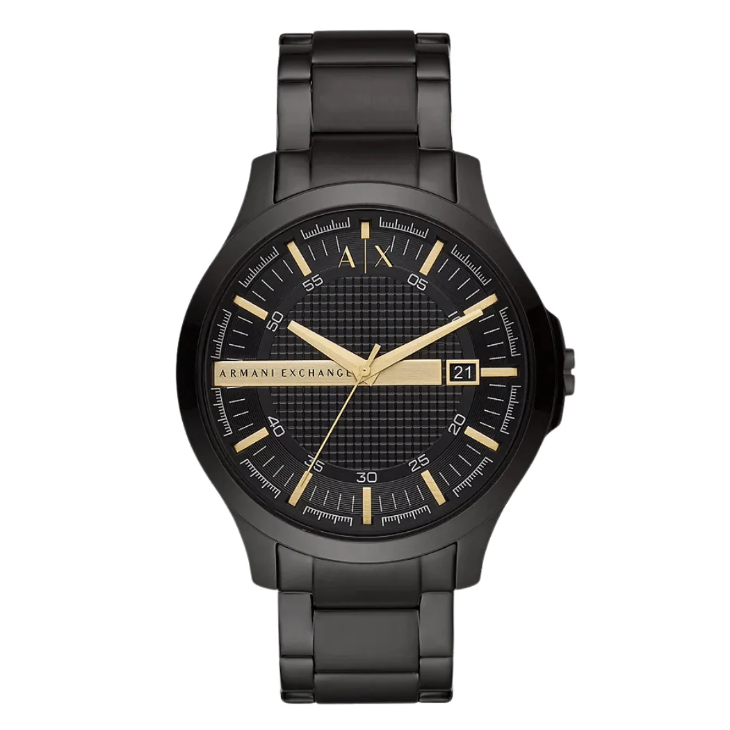 Armani Exchange Black Stainless Steel Black Dial Quartz Watch for Gents - AX2413