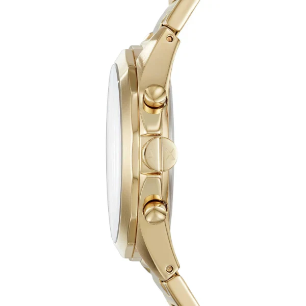 Armani Exchange Gold Stainless Steel Gold Dial Chronograph Quartz Watch for Gents - AX2602 - Image 2