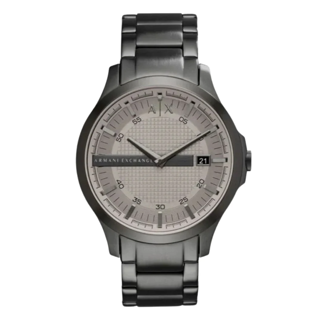 Armani Exchange Gunmetal Stainless Steel Gunmetal Dial Quartz Watch for Gents - AX2194