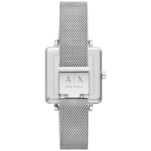 Armani Exchange Silver Mesh Bracelet White Dial Quartz Watch for Ladies - AX5800 - Image 2
