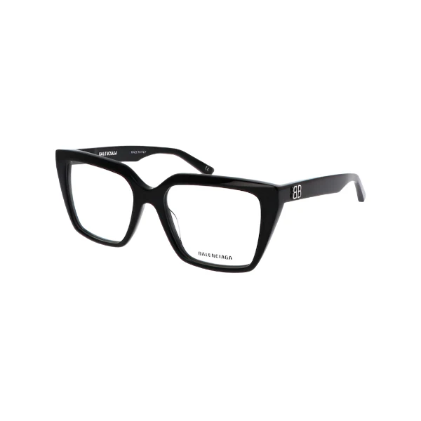 Balenciaga Bold Rectangle Black Acetate Glasses – BB 01300 001 (53‑17) - Image 2