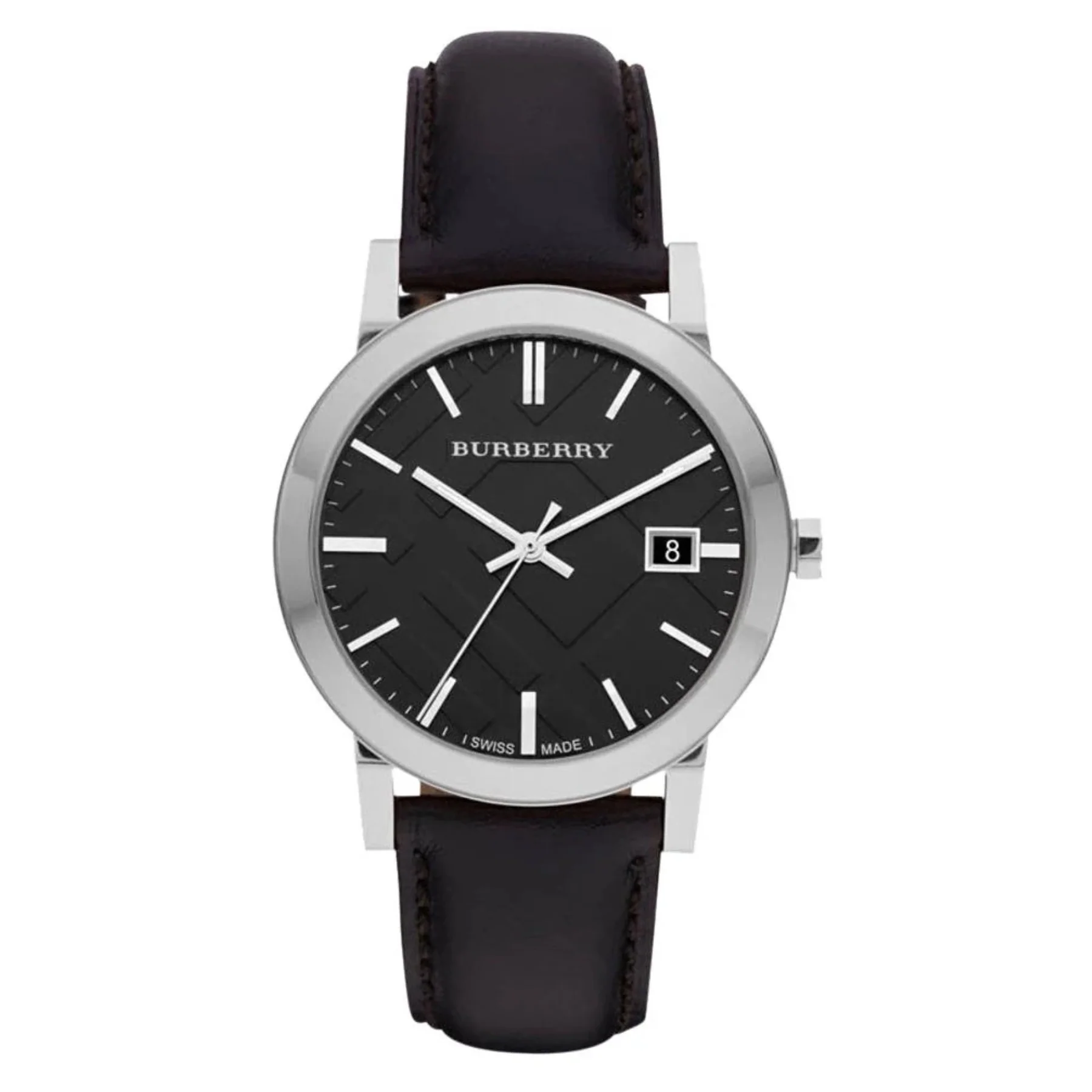 Burberry Black Leather Strap Black Dial Quartz Watch for Gents - BU9009 - Image 2