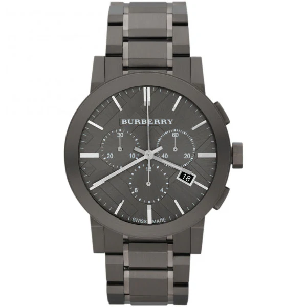Burberry Black Stainless Steel Black Dial Chronograph Quartz Watch for Gents - BU9354