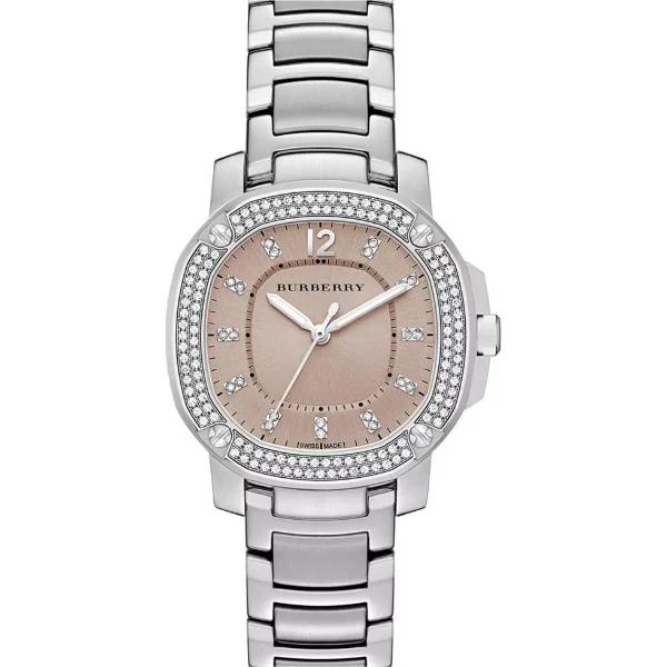 Burberry Britain Silver Stainless Steel Brown Dial Quartz Watch for Ladies - BBY 1803 - Image 2