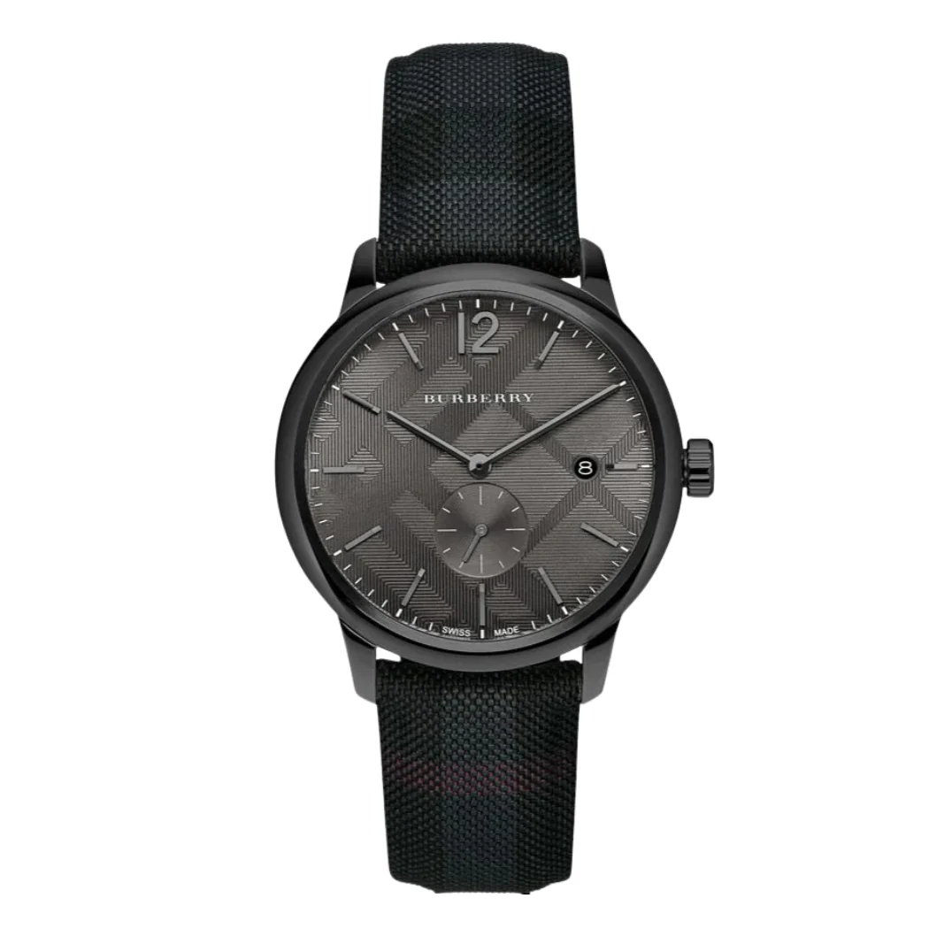 Burberry Classic Black Leather Strap Black Dial Quartz Watch for Gents - BU10010