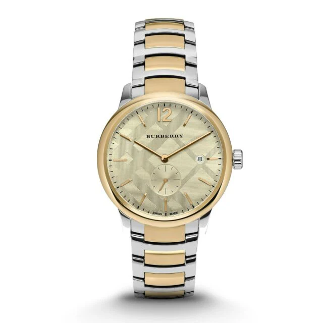 Burberry Classic Two-tone Stainless Steel Gold Dial Quartz Watch for Gents - BU10011 - Image 2
