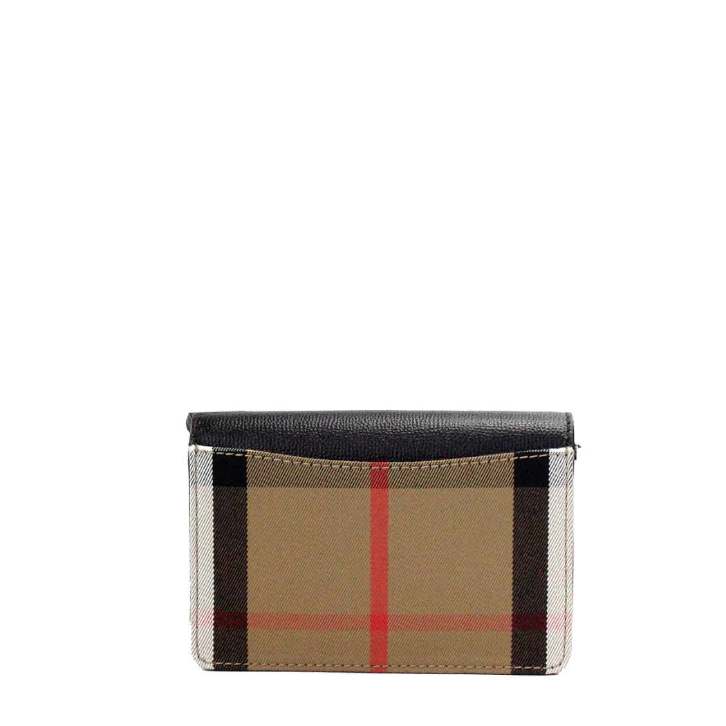 BURBERRY Crossbody Bag β Black | Hampshire Small Leather & Check Design β Timeless & Sleek - Image 2