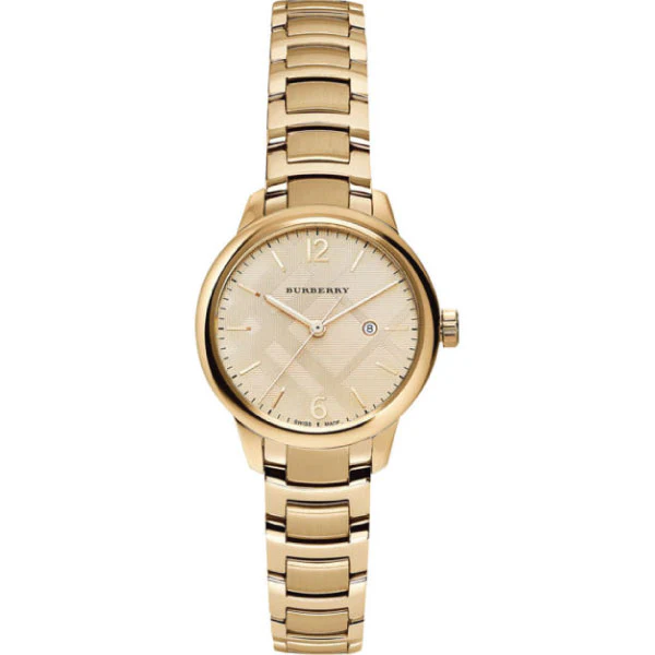 Burberry Gold Stainless Steel Gold Dial Quartz Watch for Ladies - BU10109