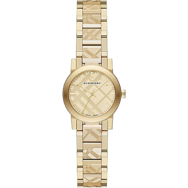 Burberry Gold Stainless Steel Gold Dial Quartz Watch for Ladies - BU9234