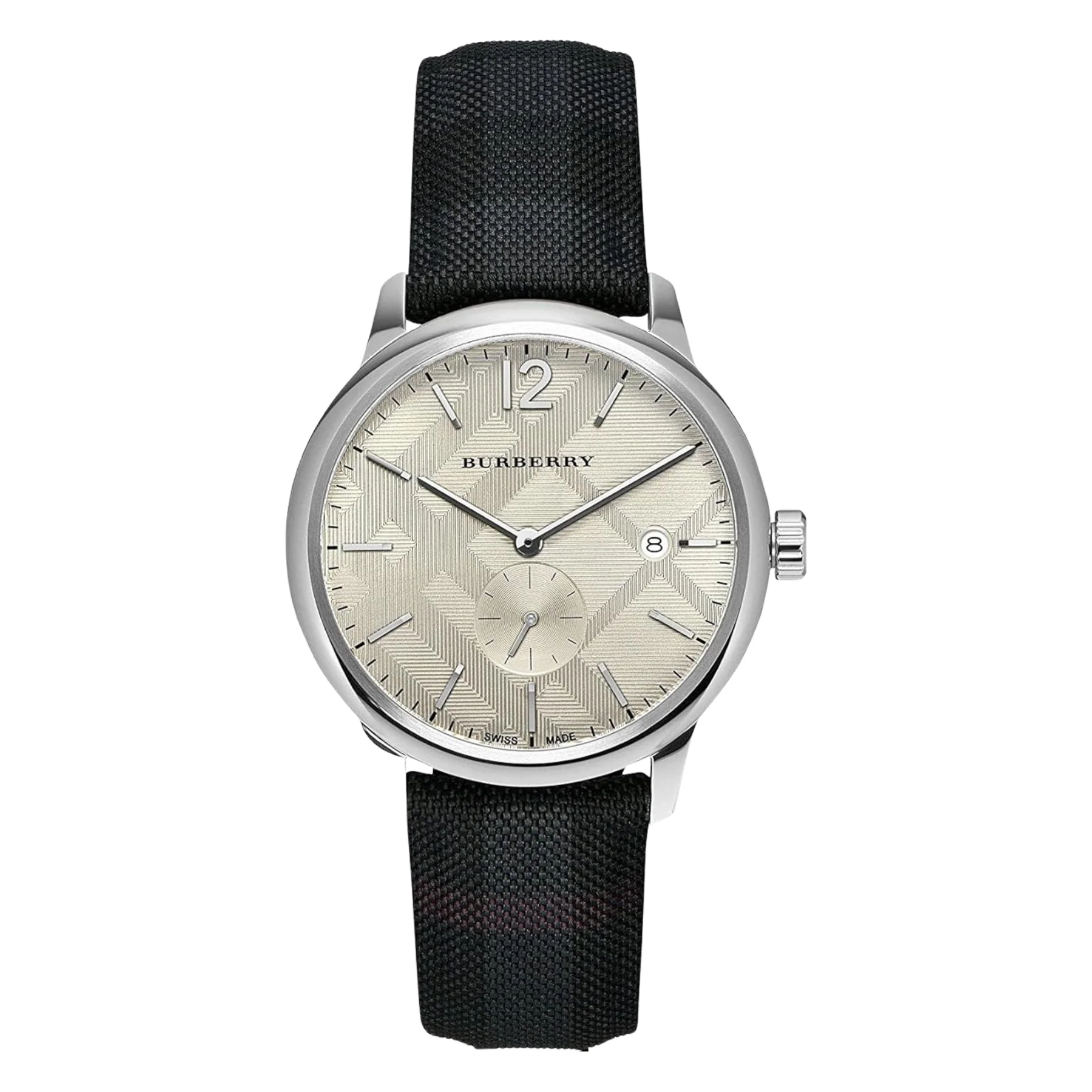 Burberry Multicolor Leather Strap Cream Dial Quartz Watch for Gents - BU10008