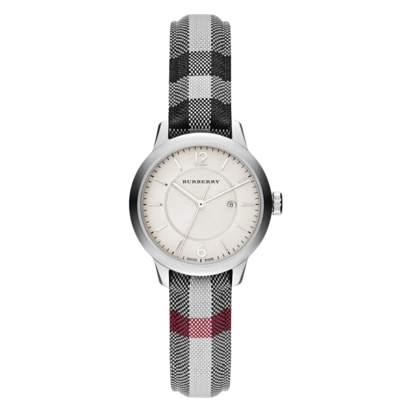 Burberry Multicolor Leather Strap Cream Dial Quartz Watch for Ladies - BU10103