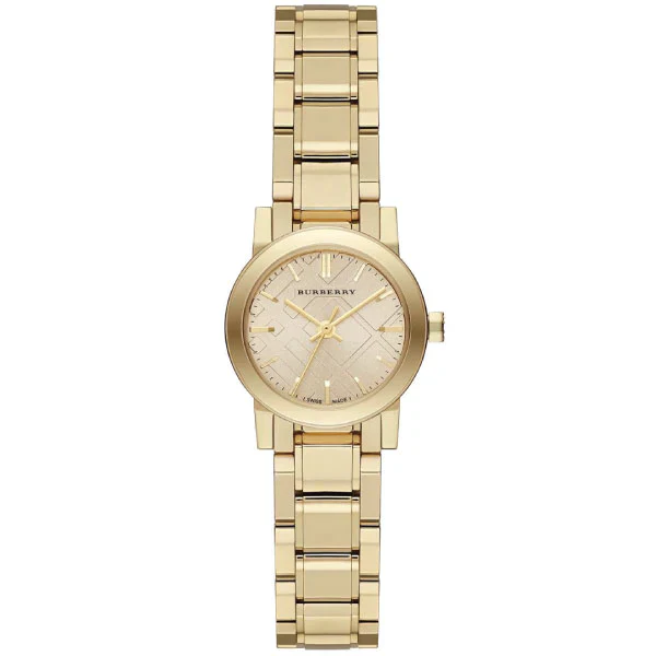 Burberry The City Gold Stainless Steel Gold Dial Quartz Watch for Ladies - BU9227
