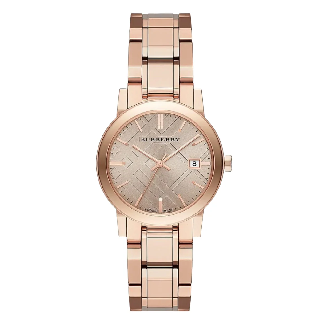 Burberry The City Rose gold Stainless Steel Rose Dial Quartz Watch for Ladies - BU9135