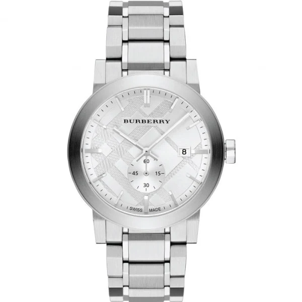 Burberry The City Silver Stainless Steel Silver Dial Quartz Watch for Gents - BU9900