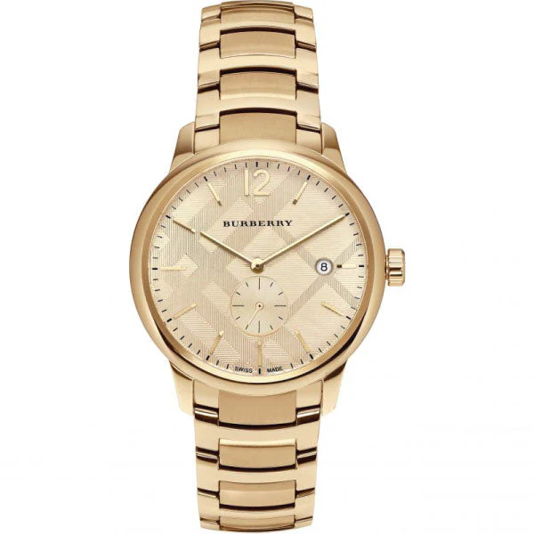 Burberry The Classic Gold Stainless Steel Gold Dial Quartz Watch for Gents - BU10006 - Image 2