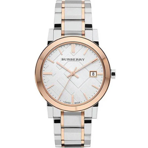Burberry Two-tone Stainless Steel White Dial Quartz Watch for Ladies - BU9205
