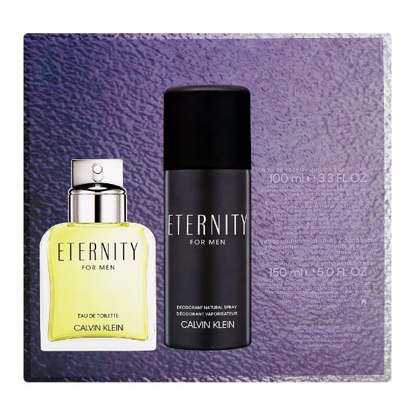 Calvin Klein Eternity for Men Gift Set – 100 ml EDT + 150 ml Spray - Image 2
