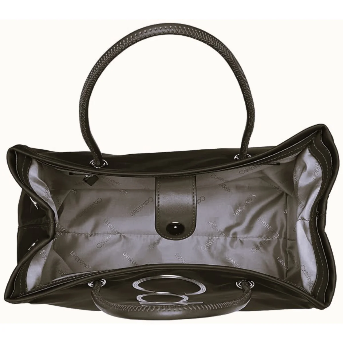 Calvin Klein Mallory Nylon North/South Vertical BrandIng Tote In Green - H8JBE8XR - Image 3